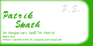 patrik spath business card